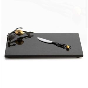 Michael Aram Lemonwood Cheeseboard and Knife Set